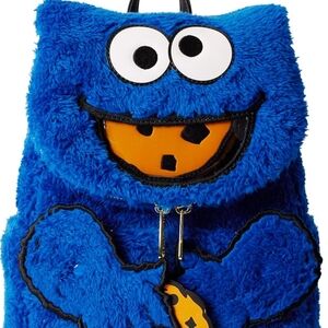 Loungefly Sesame Street Cookie Monster Flocked Mini Backpack NWT